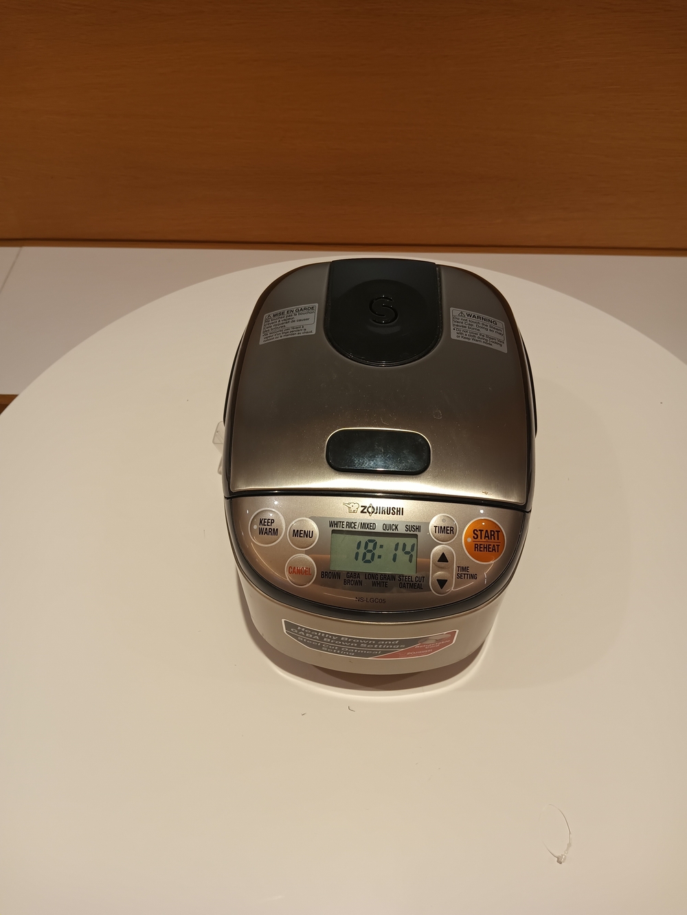 Electric Rice Cooker & Warmer - Stainless Silver
